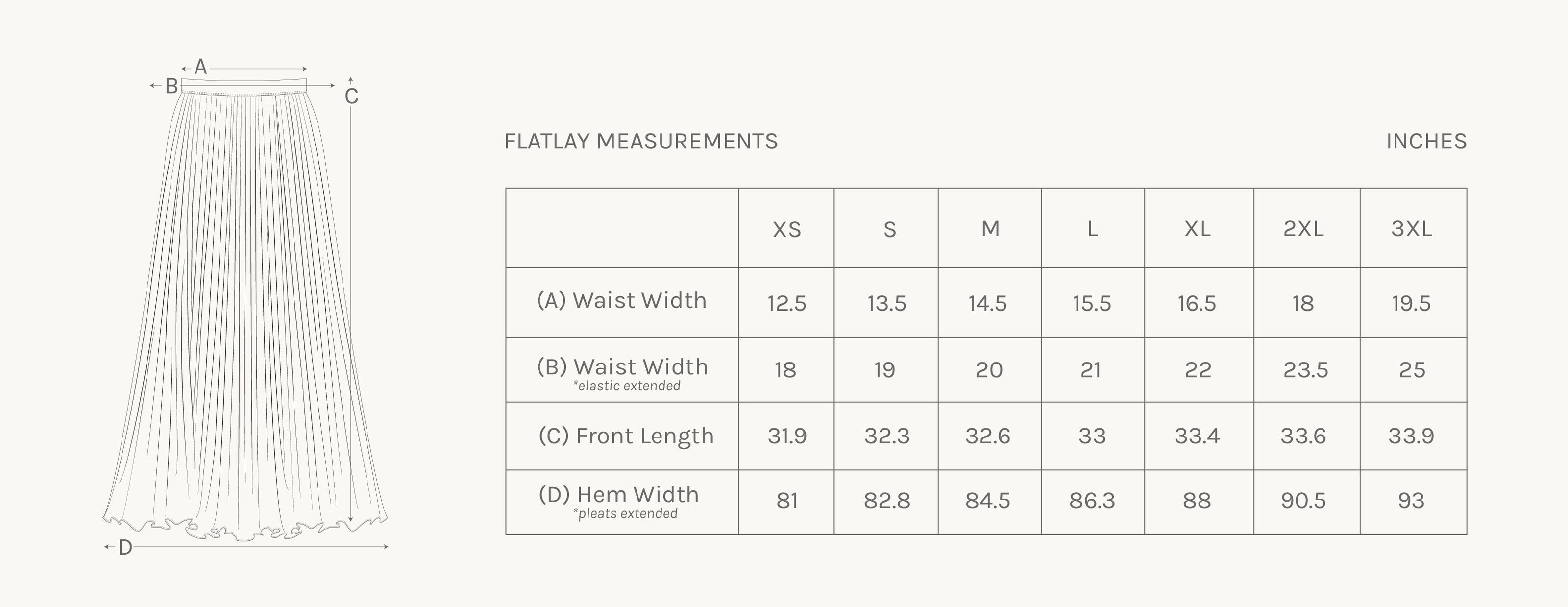 Gentle Fawn Serenade Skirt Sizing Page Jilly Box