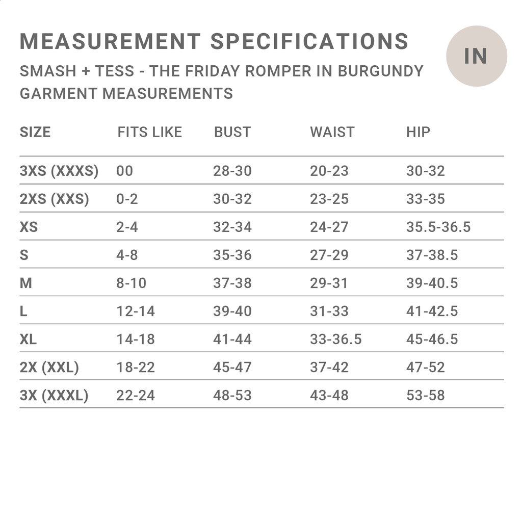 Smash & Tess Romper Sizing Jilly